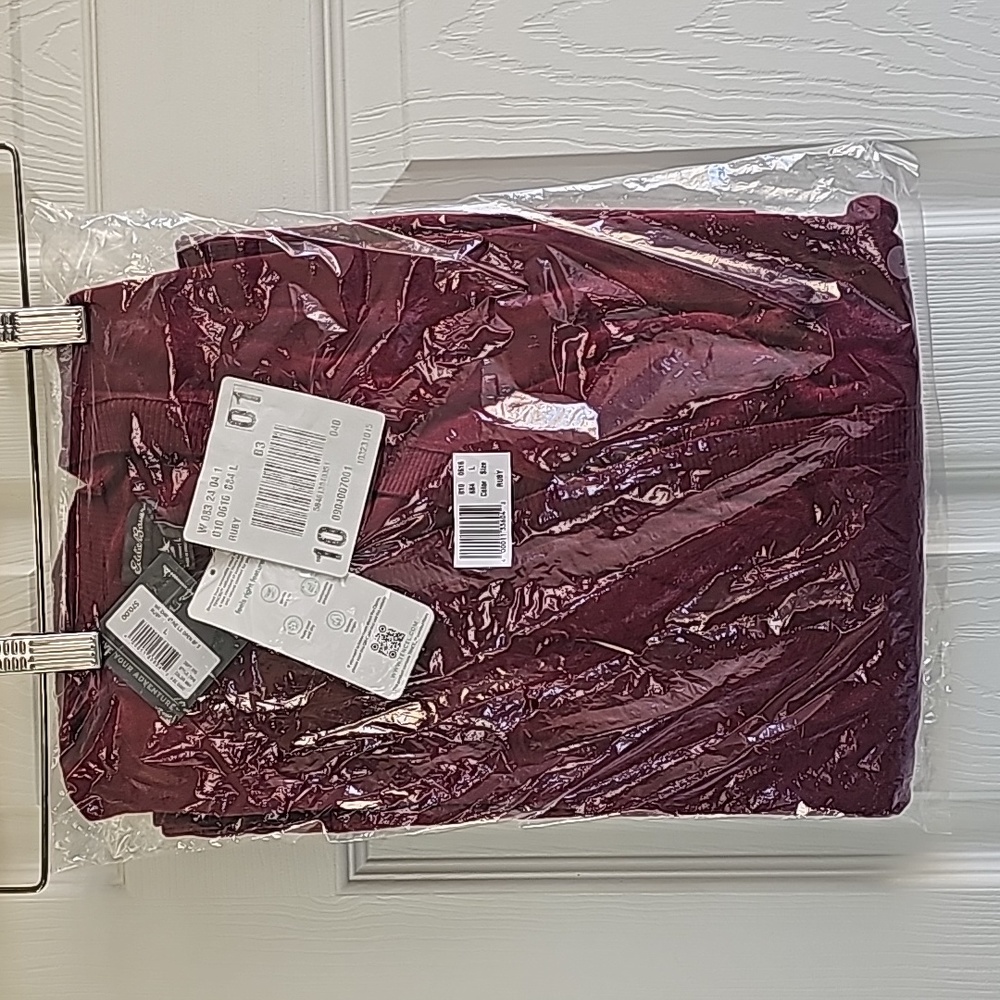 Eddie Bauer Christine Open Cardigan Ruby L - Unopened